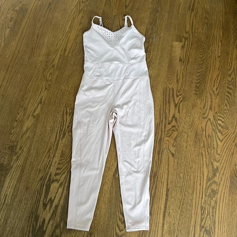 Free People Movement Touch The Sky Onesie in Pink Salt bodysuit Women’s Large - Picture 4 of 14